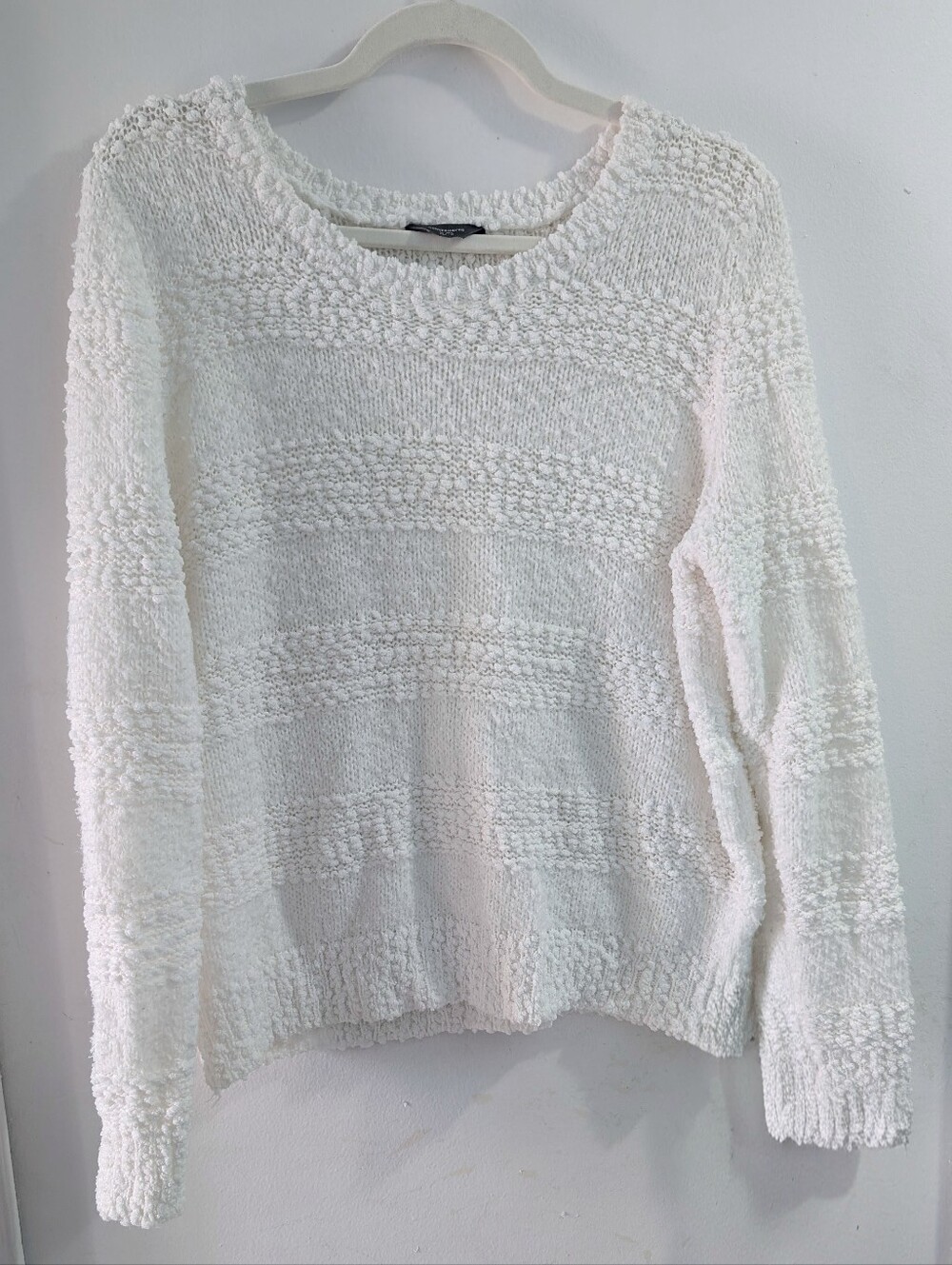 Denver Hayes 🤍  Soft Textured Scoop Neck Pullover Sweater Size  XL